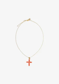 Scalpers Imitation Jewelry<Alhaja Cult Store | Coral Cross Necklace