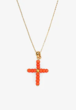 Scalpers Imitation Jewelry<Alhaja Cult Store | Coral Cross Necklace