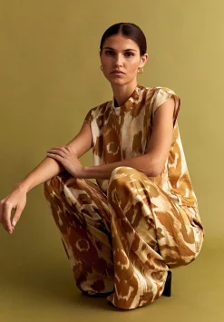 Scalpers Shirts<Animal Print Crossover Top