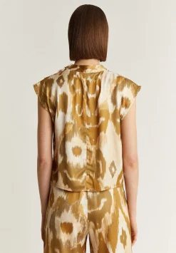 Scalpers Shirts<Animal Print Crossover Top