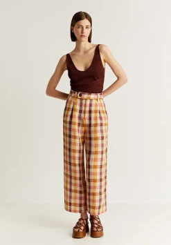 Scalpers Pants<Checked Linen Vichy Pants