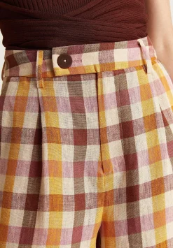 Scalpers Pants<Checked Linen Vichy Pants