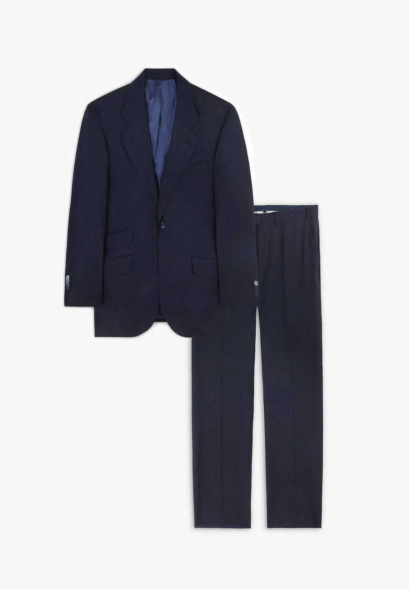 Scalpers Suits<Classic Navy Blue Wool Suit