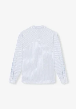Scalpers Shirts<Combined Striped Linen Shirt