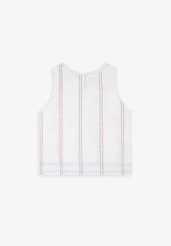 Scalpers Shirts<Contrast Embroidered Detail Top