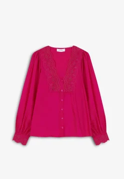 Scalpers Shirts<Contrast Embroidery Blouse
