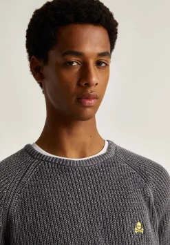 Scalpers Sweaters And Cardigans<Contrast Skull Washed Jersey