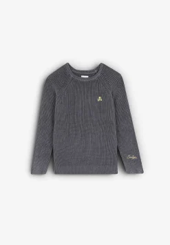 Scalpers Sweaters And Cardigans<Contrast Skull Washed Jersey