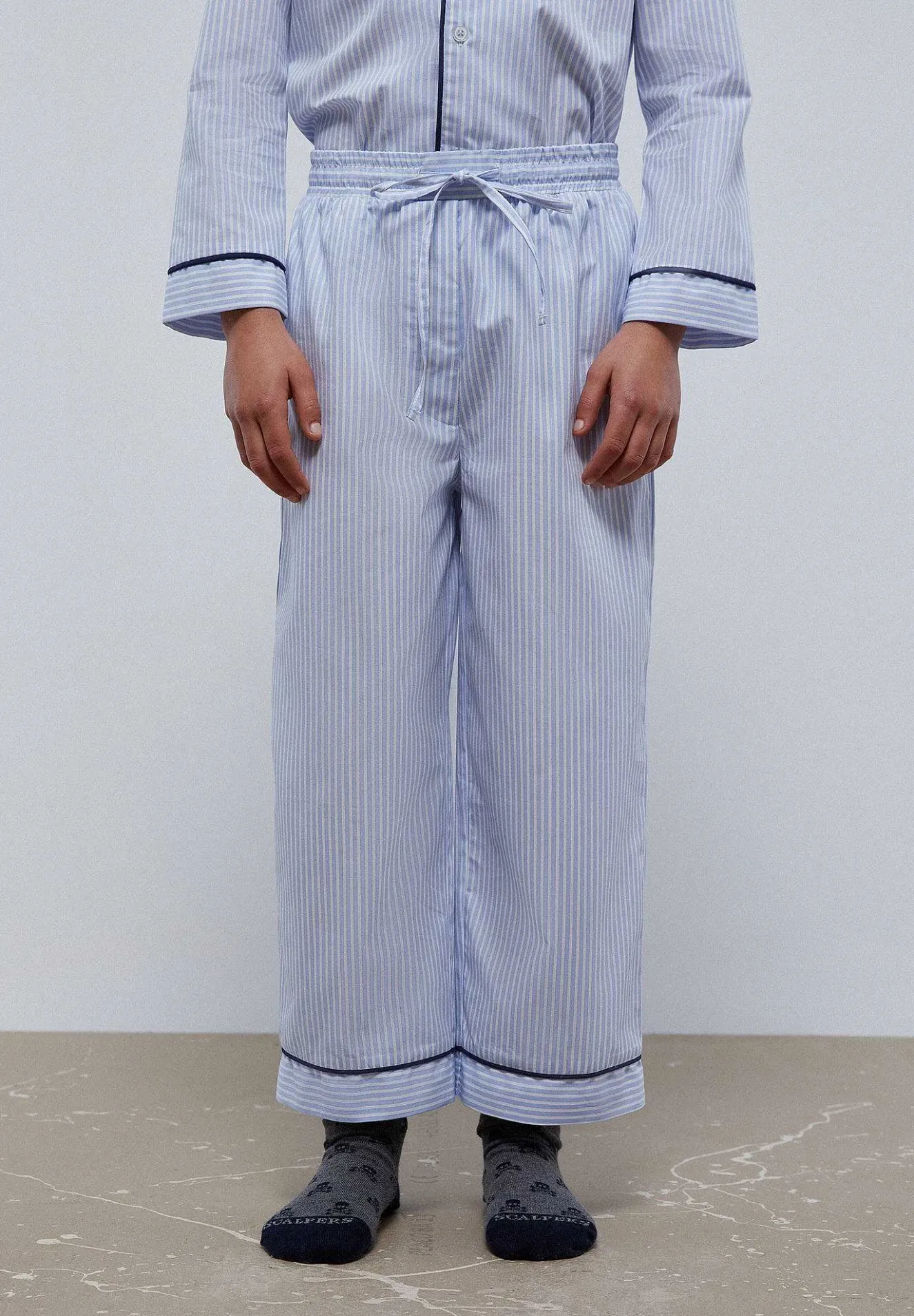 Scalpers Pajamas<Contrast Striped Skull Pajamas