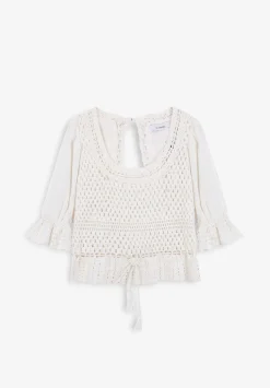 Scalpers Shirts<Crochet Details Blouse