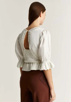 Scalpers Shirts<Crochet Details Blouse