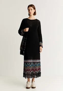 Scalpers Dresses<Crochet Dress With Fringed Detail