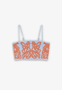 Scalpers T-Shirts And Tops<Crop Top Embroidered Details