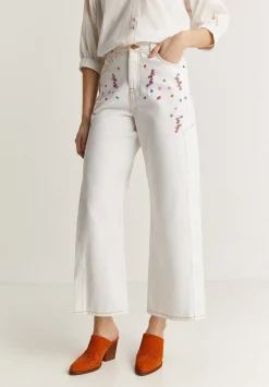 Scalpers Jeans<Culotte Jeans With Embroidered Details