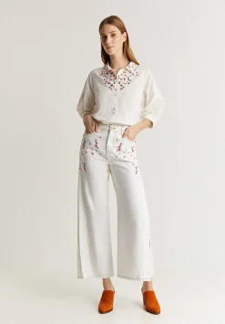 Scalpers Jeans<Culotte Jeans With Embroidered Details