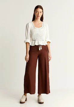 Scalpers Pants<Culotte Pants With Crochet Detail