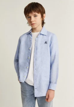 Scalpers Shirts<Cutaway Collar Linen Shirt