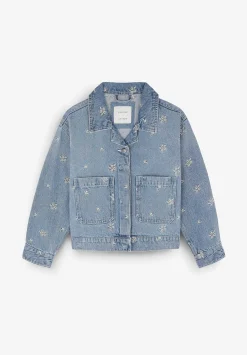 Scalpers Jackets And Vests<Denim Jacket Embroidered Details