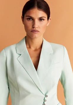 Scalpers Blazers And Vests<Double-Breasted Blazer With Zipper Detail