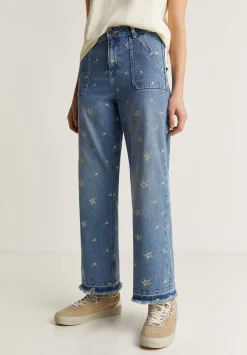 Scalpers Pants And Overalls<Embroidered Details Jeans
