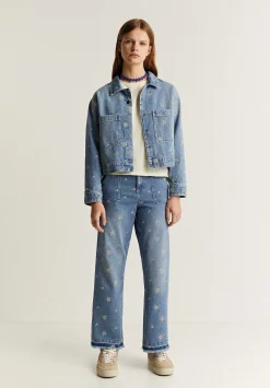 Scalpers Pants And Overalls<Embroidered Details Jeans