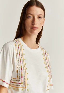 Scalpers T-Shirts And Tops<Embroidered Ethnic T-Shirt