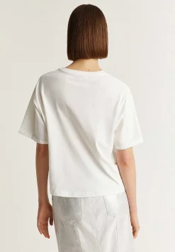 Scalpers T-Shirts And Tops<Embroidered Logo Gather Detail T-Shirt