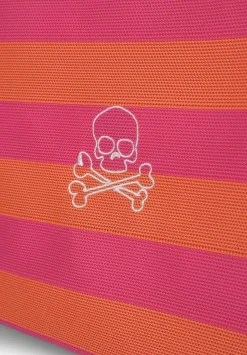 Scalpers Accessories<Embroidered Skull Striped Bag