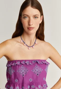 Scalpers T-Shirts And Tops<English Embroidery Cropped Top