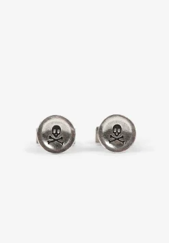 Scalpers Twins<Engraved Skull Round Cufflinks