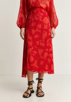 Scalpers Skirts<Flowing Skirt With Lurex Opening