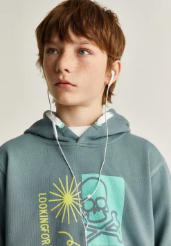 Scalpers Sweatshirts<Front Print Hooded Sweatshirt