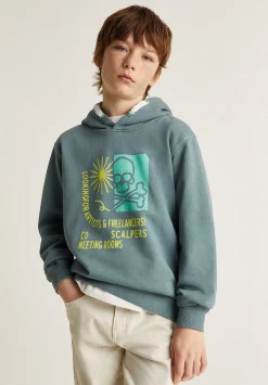Scalpers Sweatshirts<Front Print Hooded Sweatshirt