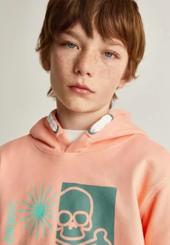 Scalpers Sweatshirts<Front Print Hooded Sweatshirt