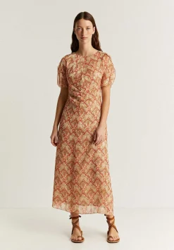 Scalpers Dresses<Gathered Front Midi Dress