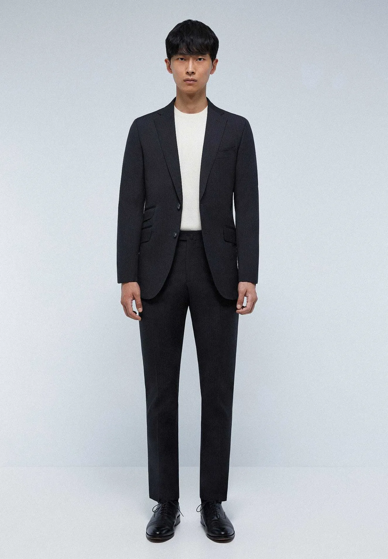 Scalpers Suits<Gray Wool Structured Suit