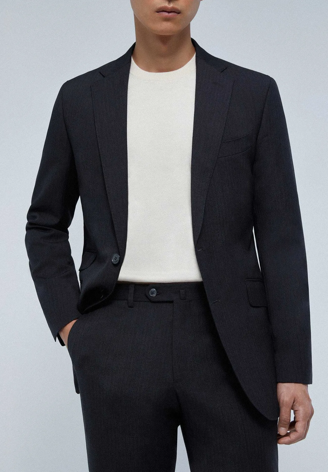 Scalpers Suits<Gray Wool Structured Suit