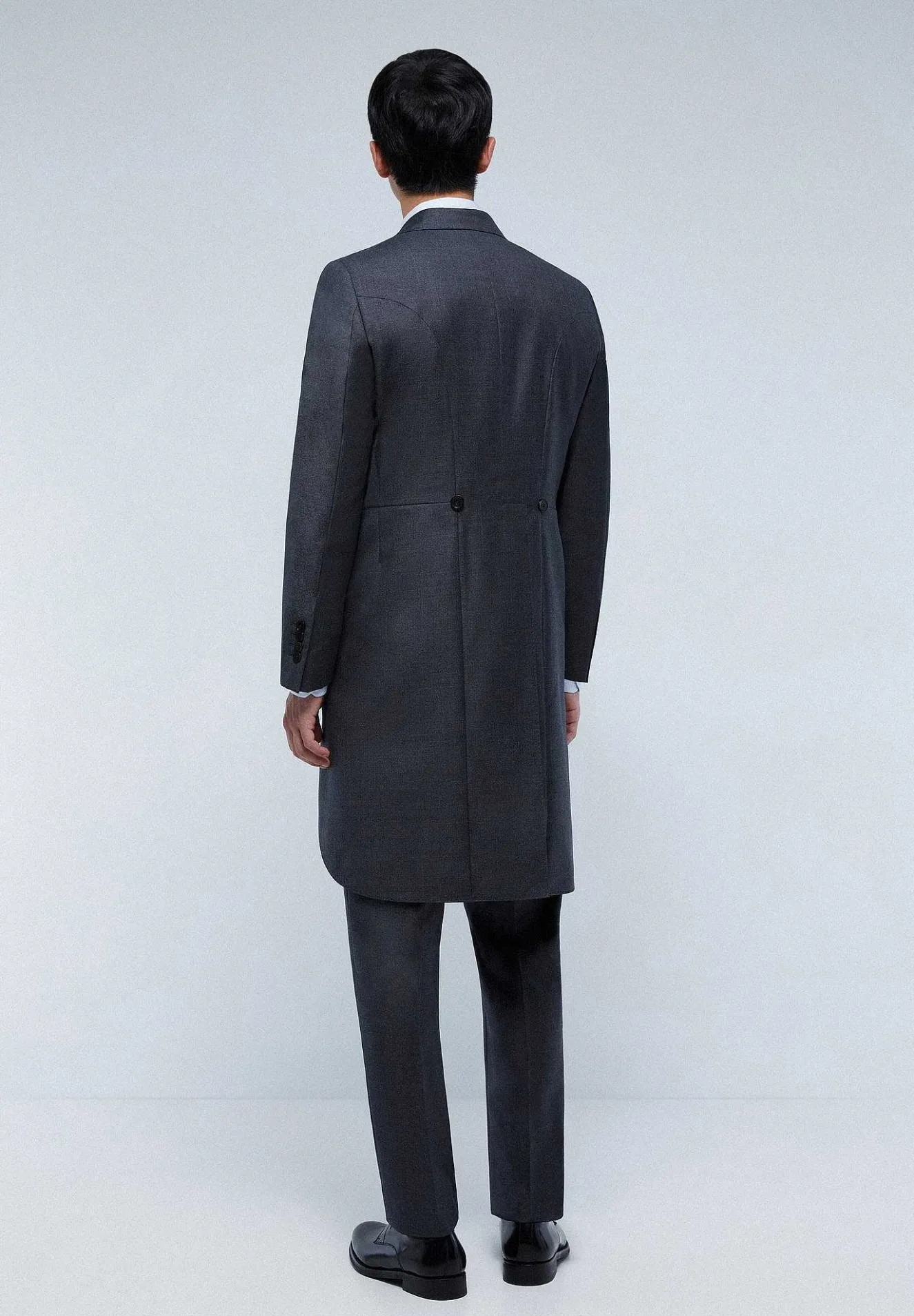 Scalpers Suits<Gray Wool Three Piece Jacket