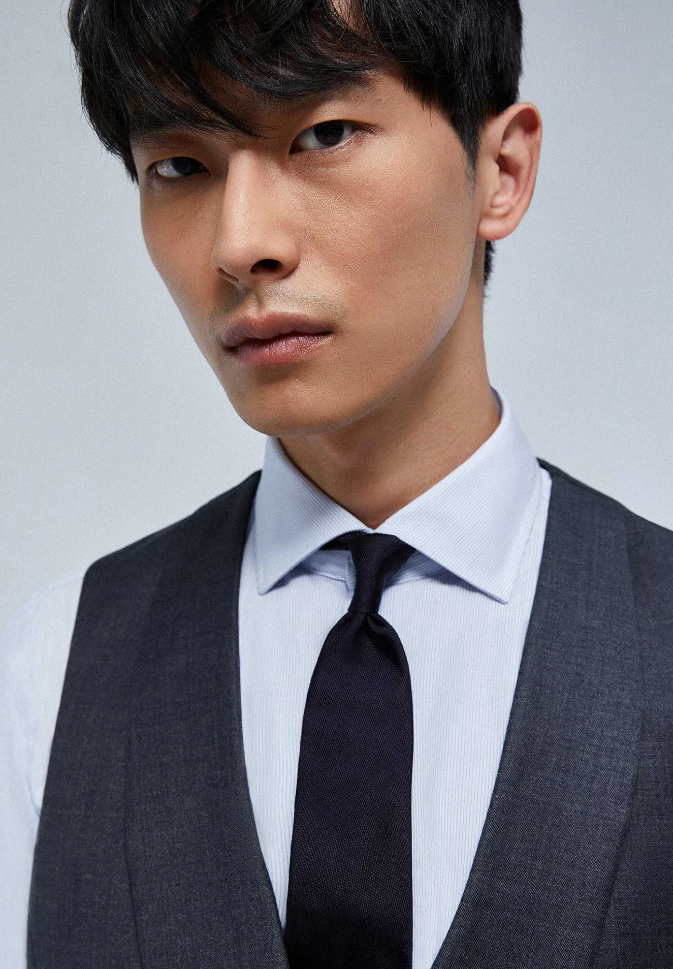 Scalpers Suits<Gray Wool Three Piece Jacket