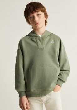 Scalpers Sweatshirts<Hooded Sweatshirt With Neck Detail