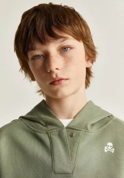 Scalpers Sweatshirts<Hooded Sweatshirt With Neck Detail