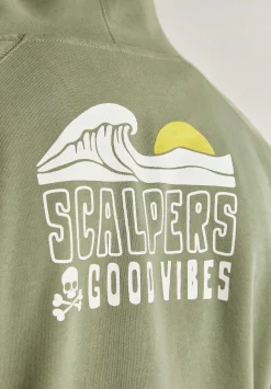 Scalpers Sweatshirts<Hooded Sweatshirt With Neck Detail