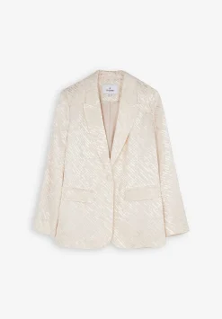 Scalpers Blazers And Vests<Jacquard Blazer With Braided Strip Detail