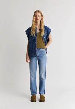 Scalpers Jackets And Trench<Laagam | De-Nimes Detachable Sleeves Jacket