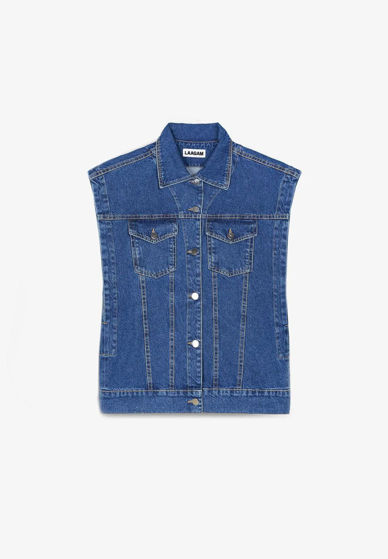 Scalpers Jackets And Trench<Laagam | De-Nimes Detachable Sleeves Jacket