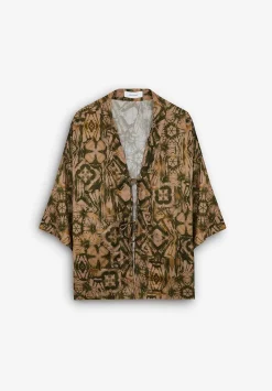 Scalpers Shirts<Lace Kimono Blouse