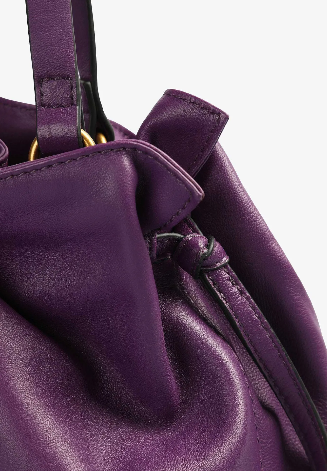Scalpers Fur<Leather Shoulder Bag Gathered Details