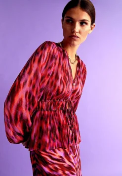 Scalpers Shirts<Lurex Printed Blouse