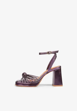 Scalpers Sandals<Metallic Heeled Sandals Knot
