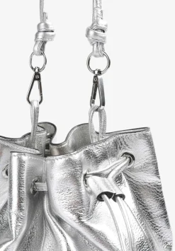 Scalpers Fur<Metallic Leather Bucket Bag